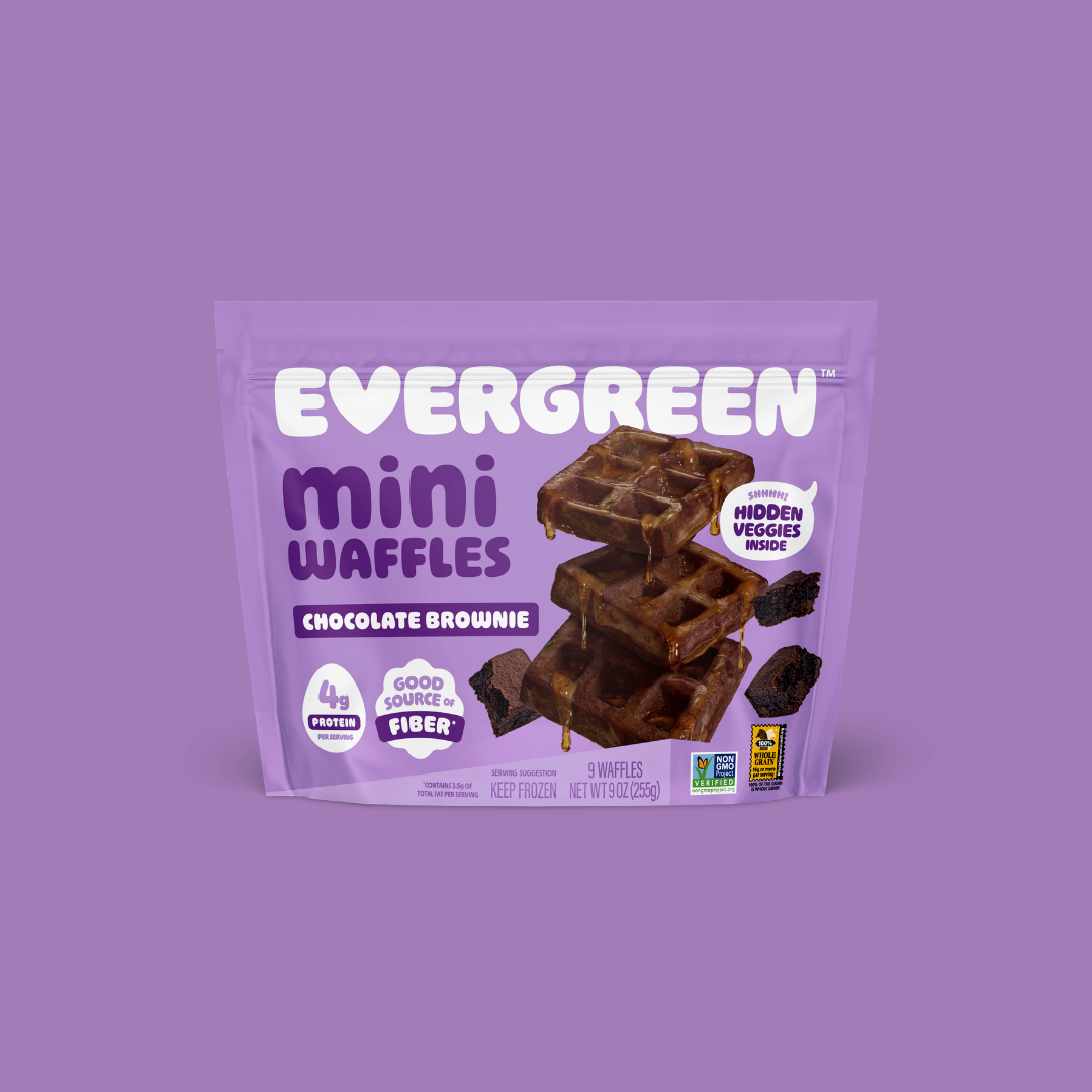 マロン　everyfrecious mini Chocolate Brownie Mini Waffles (5 Bags) – Eat Evergreen Inc